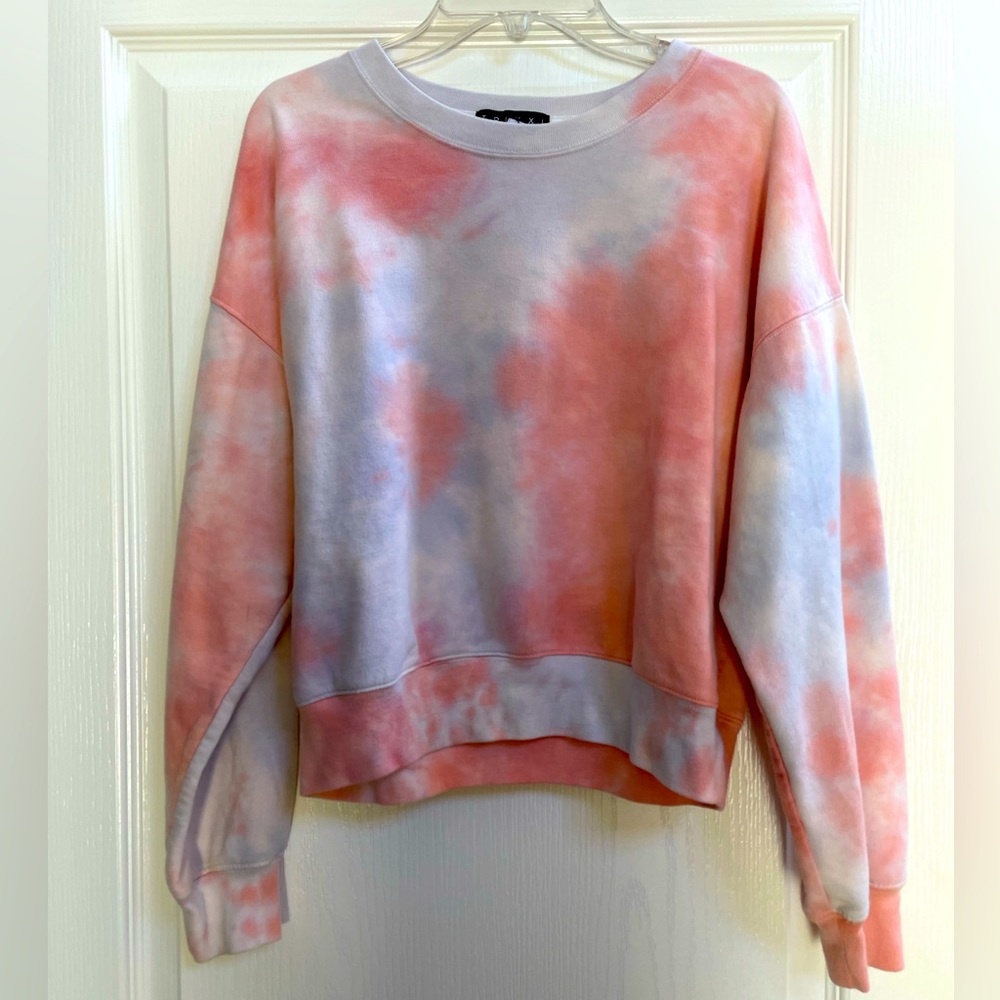 Trixxi Crew neck pink/lavender tie dye sweatshirt - Sz S